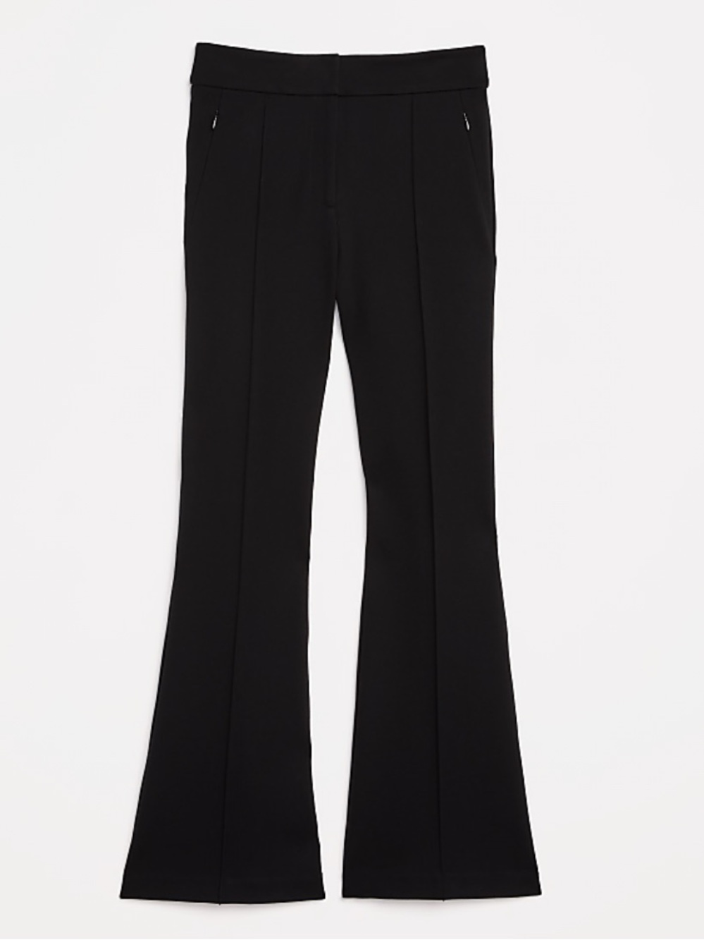 LOFT Versa Ponte Deluxe Black Boot-Cut Flare Pants Size 4 - Picture 4 of 8